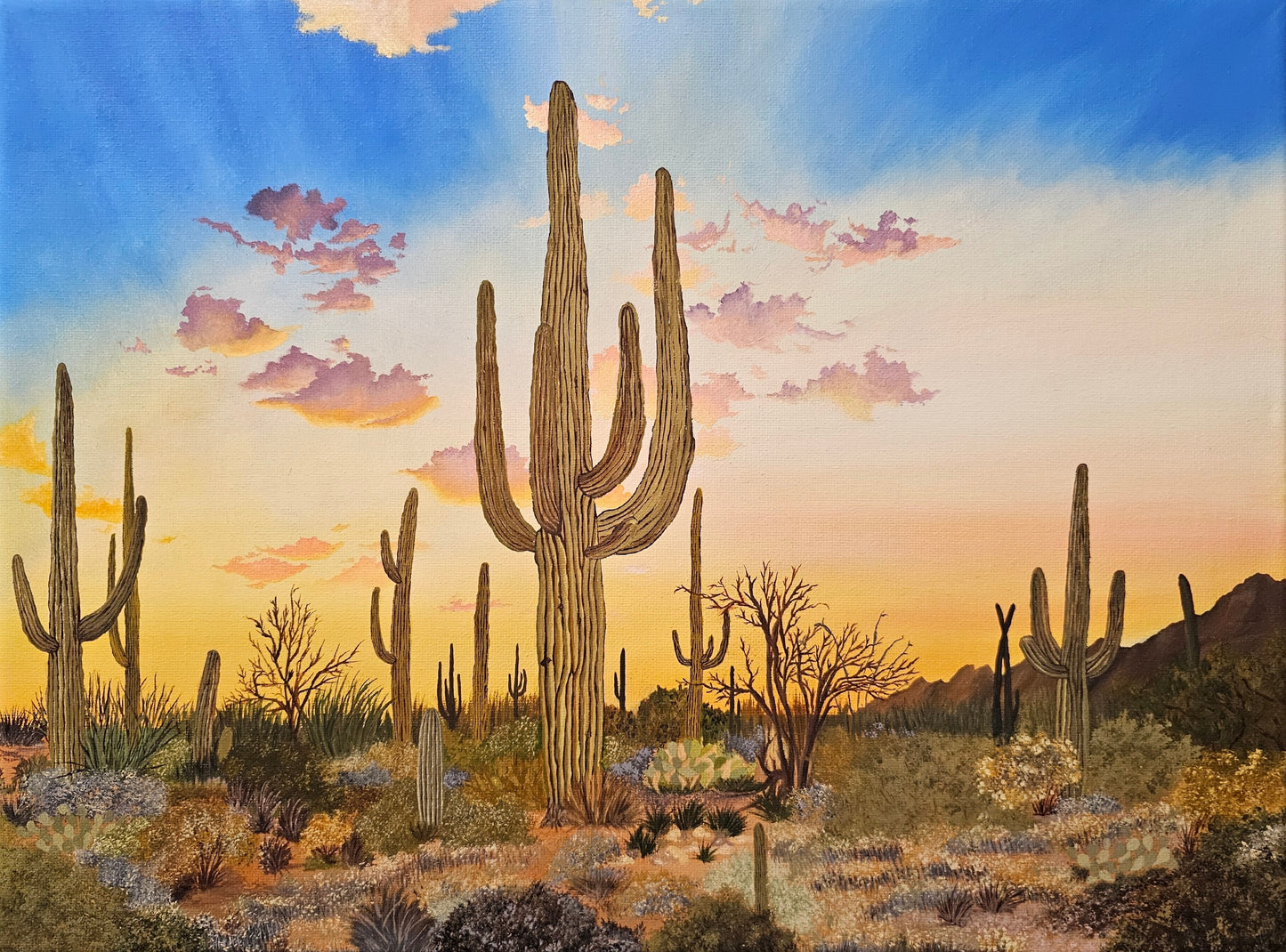 Soul of Saguaro - Oil Painting